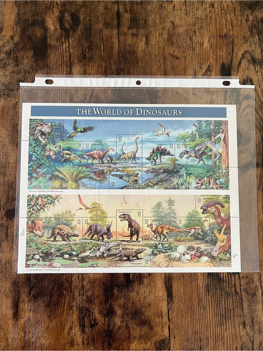 World of Dinosaurs Stampsheet